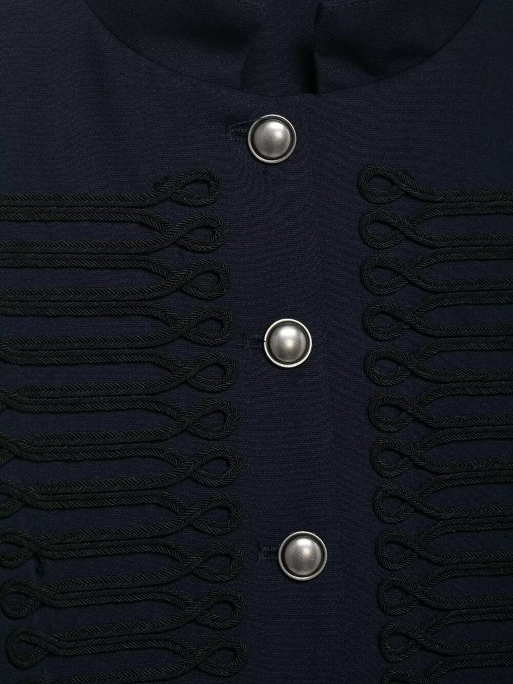 Navy Blue Casual Women's Versatile Button-Decor Single-Breasted Short Jacket - Picture 10 of 10